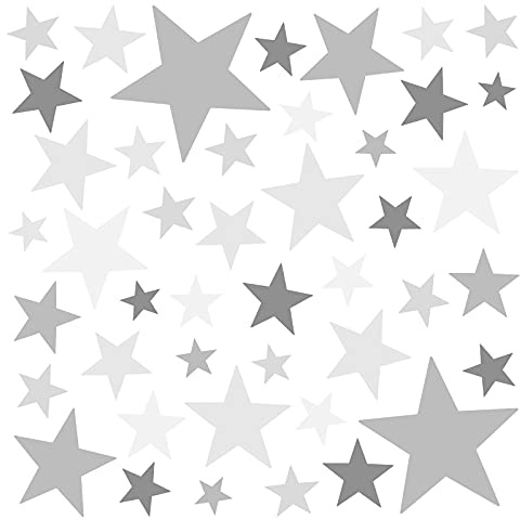 Little Deco Wandtattoo 60 Sterne grau DL394