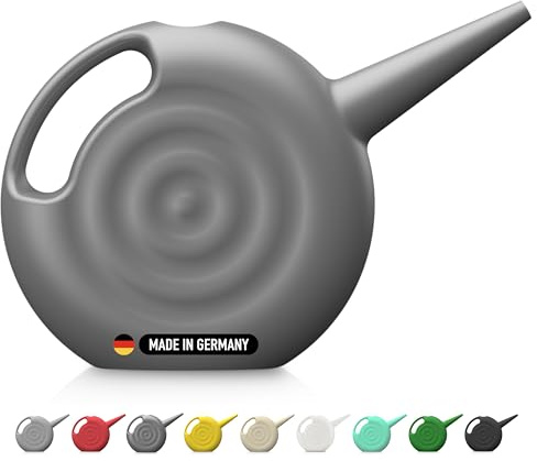 Blowmold.Design Gießkanne Silber - Gießkanne 2l - Gießkanne Zimmerpflanzen schmal - Robust für Innen und Außen - Perfekt für Zimmerpflanzen & Garten