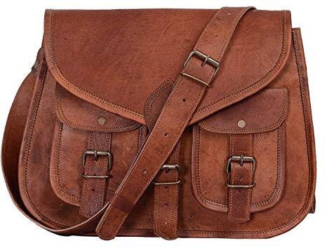 LLB Leather Arts Sac à Main en Cuir Femmes Sac à bandoulière bandoulière Cartable Dames fourre-Tout Voyage Sac à Main en Cuir véritable 032