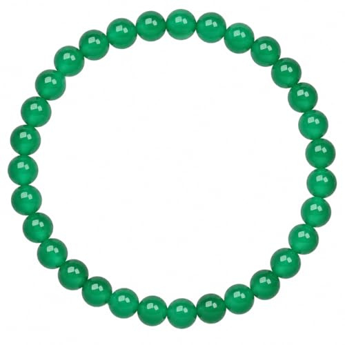ELEDORO Edelstein Perlenarmband 6 mm Stretch – Naturstein handgefertigt
