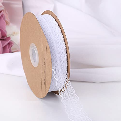 CC wonderland zone Spitzenband Weiß 3cm breit-Weiss Spitzenbordüre Dekoband(3cm x 23m) für Hochzeit,Nähen,Blumen,Geschenkverpackungen