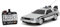 Jada Back to The Future Time Machine Remote Controlled Vehicle 1:16 Scale, Unisex Adult Silver
