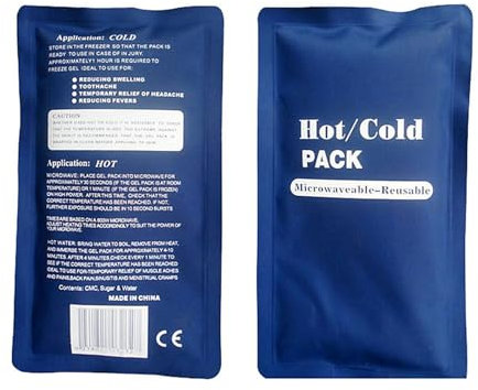 Lot de 2 coussinets de refroidissement en gel réutilisables, Poche de Glace, Poche De gel Ergonomique, Compresse Chaud Froid Poche de Glace en Gel, Appliquer du froid et de la chaleur sur les plaies