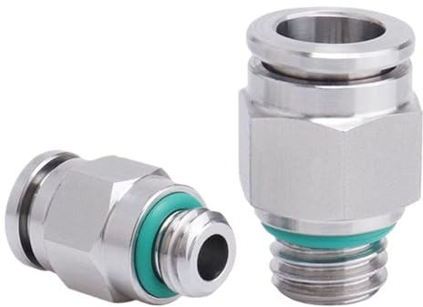 10 STÜCKE PC pneumatische schnellkupplung 304 edelstahl G gewinde M5 1/8 1/4 3/8 1/2 außengewinde rohr wasser gas anschluss(PC8-G04)