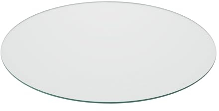 Relaxdays Glasplatte, gehärtetes ESG, Glasscheibe für Tisch & Kamin, Tischplatte, Formen- und Größenauswahl, transparent