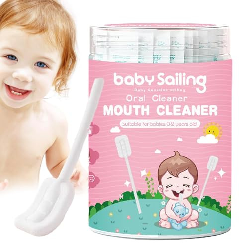Baby Gaze Zungenreiniger – Weicher Mundreinigungsstab – Tragbare Zahnbürste Zungenreiniger Skim Gaze Flexible Baby Zahnbürste für Baby Kinder Zunge Zahn Mund Pflege