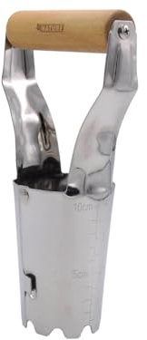 Plantoir à bulbes Ø 6 cm en acier inoxydable, manche bois FSC - Nature