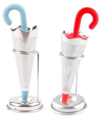 COLLBATH 2pcs Tea Strainer Oolong Tea Strainer Umbrella Shape for Supplies Random Color