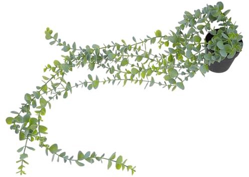 GOOHOCHY Artificial Hanging Plant Decorative Potting Decoration Green | Green Plants Indoor Artificial, Plastic Faux Hanging Design, Home Decor Wall Display