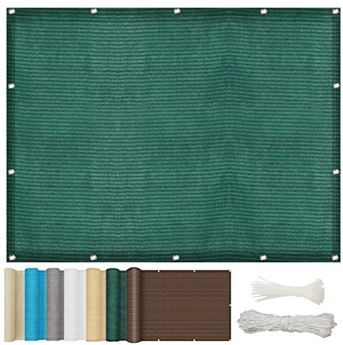 Toldo de jardín para exteriores, 5 x 9 m, rectangular, color verde oscuro, para jacuzzi, patio y playa, protección UV, duradero, 220 g/m², solución de sombra para exteriores