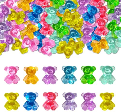 Kotkiddy 300 stycken mini hårda hartsdjur, räknebjörnar, mini hårdhartsfigurer för barn, miniatyrfigurer, små hårda hartsdjur att gömma sig