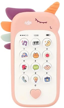Baby Phone Toy Light Up Puzzle Mobile Grasp Sound Hand-Eye Coordination Mobile for Toddler