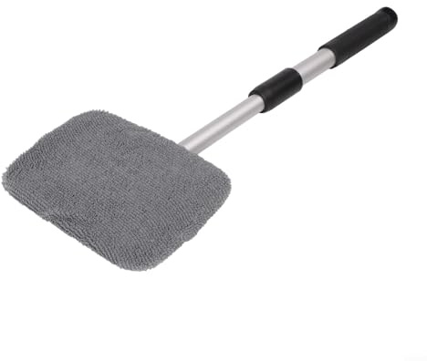 Yuanpgky Autowaschbürste Set mit Teleskopstiel für Scheibenreinigung, 180 Grad verstellbarer Wischkopf, ausziehbar von 26 bis 45 cm, weiche Chenille Mikrofaser