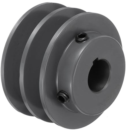 QUARKZMAN 2AK27-3/4 V-remskiva 3/4 tum hål 2,7 tum ytterdiameter dubbelribbskiva passhål remskiva gjutjärn remprofil för 4 l eller en rem