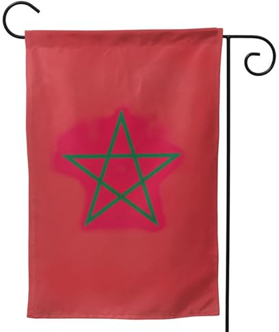 Flagge von Marokko, saisonale Gartenflaggen für draußen, langlebig, doppelseitig, Urlaubsdekoration, Hofflaggen