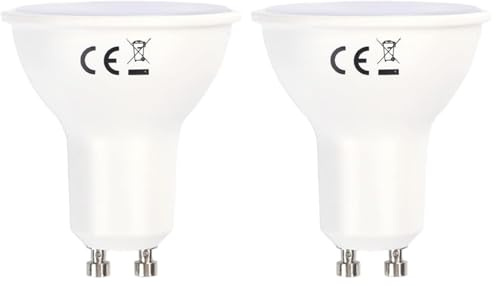 VoltShine Ampoule LED GU10 9 W, 3000 K, 800 lumens, prise GU10, idéale pour l'éclairage d'ambiance et ponctuel dans les maisons et les bureaux. (Lot de 2)