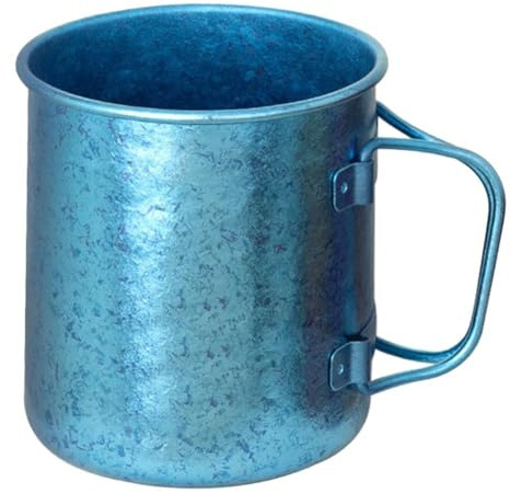 BlissfulAbode 450 ml ultralätt vikbar campingmugg titanlegering 70 g bärbar kopp för vandring picknick utomhus resor