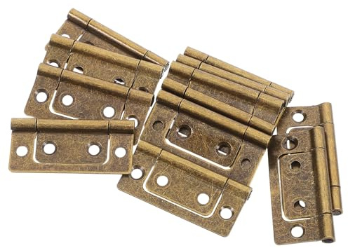 IWOWHERO 12 Cerniere in Ferro Antico Spesso 51x25x1,2 Mm Kit Ferramenta per Mobili Antichi Porte Soffietto Armadietti Finestre Ricambio per Falegnami e Fai da Te