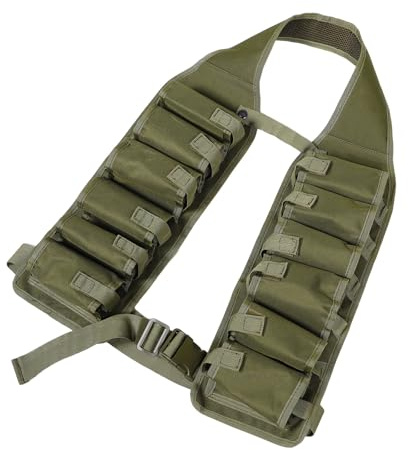 Veemoon Ceinture Porte-bière Ajustable 12 Poches, Toile Résistante Vert, Paquet Banane Multifonction pour Camping, Randonnée et Sorties en Plein Air, Accessoire Bière Pratique