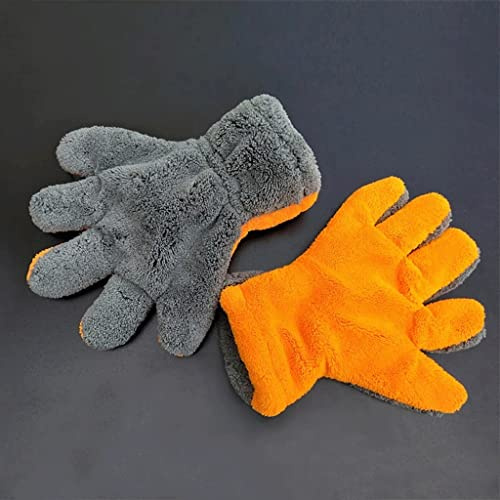 KLFBZAZ Polishing Car Wash Towel Microfiber Gloves Coral Fleece