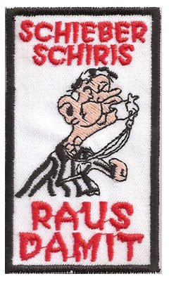 Lustiger Fussball Aufnäher - Schieber Schiris - Nein Danke Schiedsrichter Patch Bügelbild bestickt - Fussball Geschenk Sport DIY Stoff-Applikation Shirt/Jacke/Tasche - 90x50mm