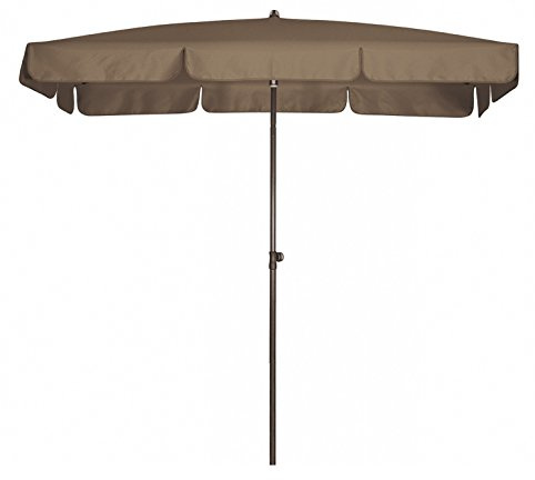 Doppler Waterproof Gartenschirm 260x150, Taupe Greige | Absolut wasserdicht, UV-Schutz 80
