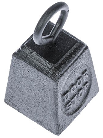 HOMESCAPES Schwarzer Türstopper Gewicht im Antiklook 980g, Türhalter Boden Gusseisen-Optik 12,7 cm hoch