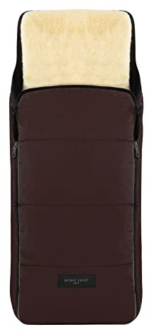 WERNER CHRIST BABY, Kinderwagen-Fußsack CORTINA – Thermo Winterfußsack (Kinder ab 6 - bis 36 Monate), mit herausnehmbarer Lammfelleinlage, medizinisches Fell, in Chocolate (braun)