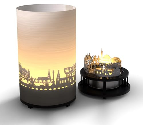 Schwerin Premium presentbox: Silhouette of huvudstaden Mecklenburg-Vorpommerns som motivljus – skuggspel, souvenir, Schwerin , hemtillbehör