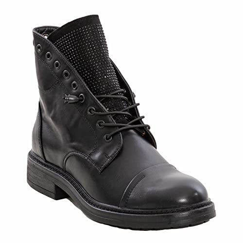 Toocool Stivali Donna Stivaletti Strass Anfibi Biker Invernali Scarpe G621 [36, Nero]