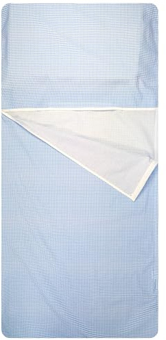 Sac de Couchage d'été pour Les bébés de 2 à 6 Ans - Tissu 100% Coton - Made in Italy (Sac de Couchage Square Bleu)