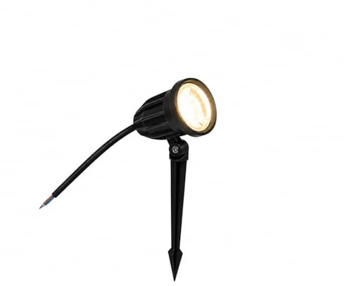Partenopeautensili® Faretto a led cob da esterno segnapassi per giardino orientabile 8w 650 lumen luce con picchetto lampada proiettore spot Impermeabile IP65 By (Calda 3000K)