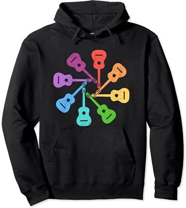Gitarre Gitarrist Gitarrenspieler Vintage Gitarren Pullover Hoodie