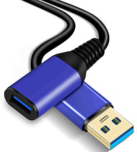 Cavo Prolunga USB 3.0 [1M, 2Pezzi], Cavo USB Maschio e Femmina 5Gbps Cavo Estensione USB 3.0 per Chiavetta USB, Hub USB, Disco Rigido Esterno, Tastiera, Mouse, Stampante, Videocamera, Gamepad ECC