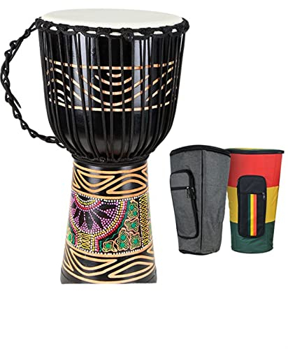 TSTS Djembe Trommel Afrikanische Trommel 12 Zoll massivholz schaffell professionelle Trommel freie high-Ende Drum kit Erwachsener Erwachsener verstellbar Holz Tamburin