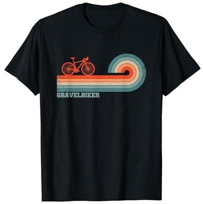 Gravelbiker I Gravel Bike Retro I Gravelbike T-Shirt, Homme, Noir, L