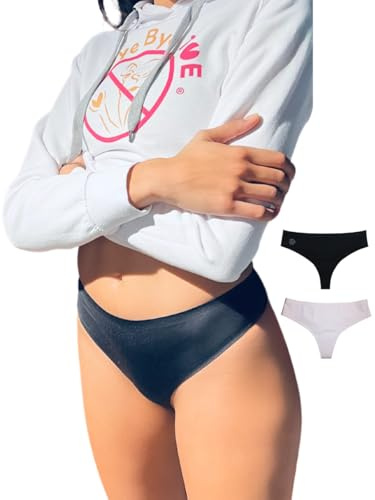 ByeByeToe Anti Cameltoe Brazilian String Tanga Seamless Breathable Lasercut Sport Thong Dam No Marks Seamless Trosor Underkläder, 1 styck, storlek M