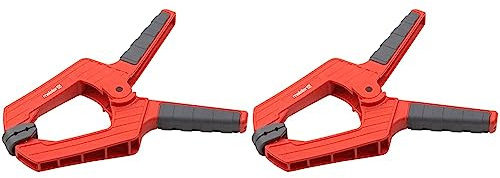 Meister Federzwinge - 100 mm Spannweite - Bewegliche Spannbacken - Sicheres & einhändiges Fixieren von Werkstücken/Profi-Leimzwinge/Universalklemme/Montageklemme / 5217020 (Packung mit 2)