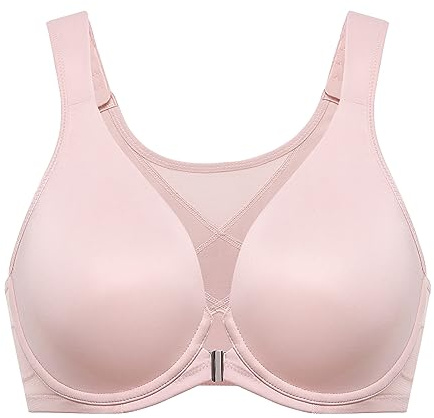 DELIMIRA Front Fastening Posture Plunge Bra | Full Coverage, Plus Size, Underwire, Unlined, Back Support, Seamless, B-H Cups, For Women