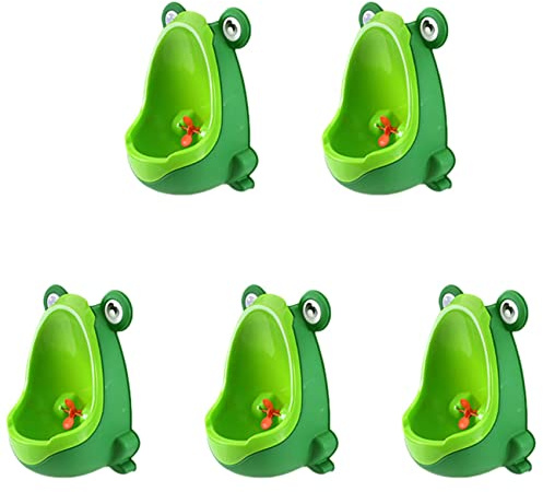 Fegtrty Lot de 5 urinoirs amusants en forme de grenouille pour enfants (vert)