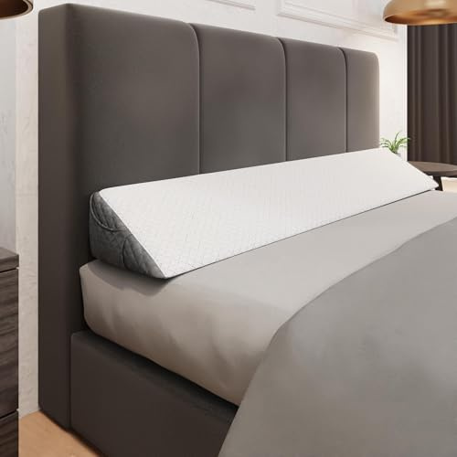 Kolbs Bed Wedge Pillow for Sleep Apnea, FSA Eligible Acid Reflux, and Back Pain Relief, with Chic Jacquard Cover - Headboard Wedges for Sleeping (King Headboard Wedge Pillow - 76)