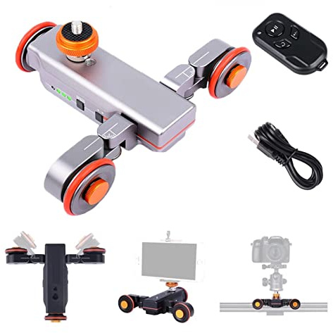 Caméras d'action L4x Caméra motorisé Slider Video Dolly Electric Slider Slider avec distante for DSLR Caméra caméscope Action caméra téléphone Plusieurs Modes de Prise de Vue, Prise de Vue Facile (Co
