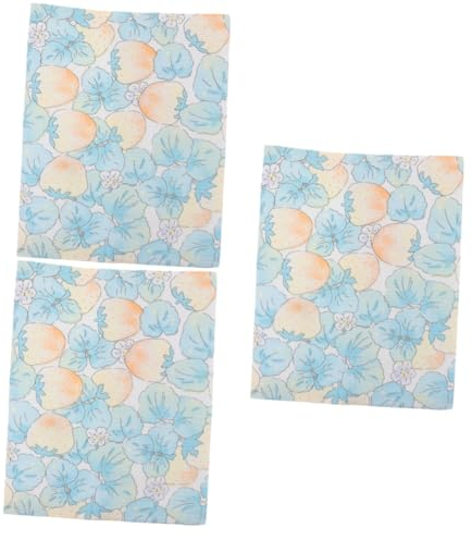 NUOBESTY 3stücke Cloth Book Cover Aus Dekorative Buchhülle Format Schützende Schutzhülle Für Notizbücher Und Tagebücher Wiederverwendbar Und Waschbar Mit Erdbeermuster