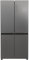 Hoover H-FRIDGE 700 MAXI Freestanding American Fridge Freezer, 4 Doors, Total No Frost Technology, E Class, 467L Total Capacity, Smart Inverter Compressor, Gentle Silver, 83x65x182 cm - HHCR3818ENPL