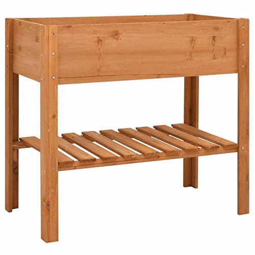 Homgoday Fioriera Grigliato per Giardino, Fioriera 88x43x80 cm in Legno di Abete, Fioriera Grigliato per Giardino, Fioriera da Esterno,Fioriera Balcone