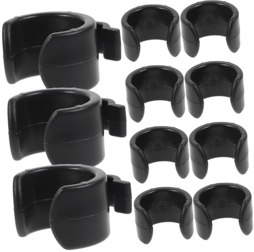 Clip per Cavo Microfono in Plastica 20 Pezzi Diametro 20mm | Nero, Facile da Installare e Smontare, per Uso Esterno e Viaggio, Ordinato e Stabile