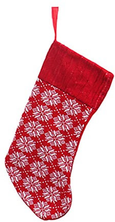 HUAJINGKEJI Strick-Weihnachtsstrumpf, Süßigkeiten-Geschenke, Socken-Ornamente für Baum, Urlaub, Party, Abendessen, Tisch, Heimdekoration