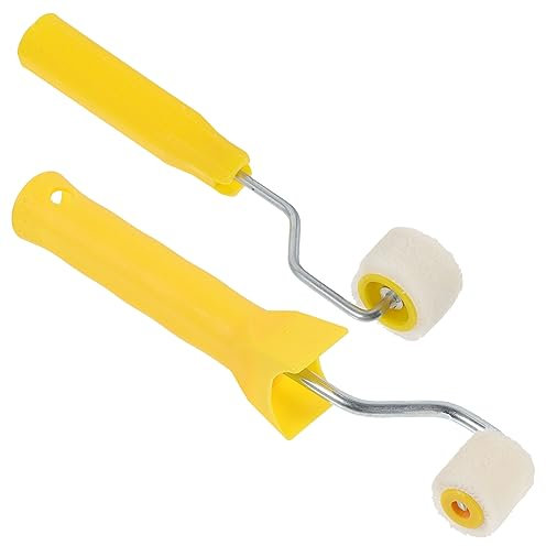 Operitacx Kleiner Farbroller Satz 2cm Wollwalze Mit Griff Tragbarer Malerbedarf Für Wände Fensterrahmen Decken Heimwerker Malwerkzeug Zum Streichen Von Holz Möbeln