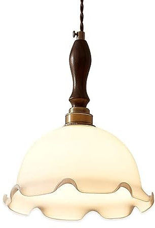Arte de Arte Vintage Lighting Lighting Pastoral Glass Shade E27 Lámparas Colgantes Ajustables de Volantes utilizados en la Sala de Estar Bar Dormitorio