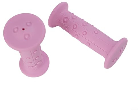 1 paire de poignées de guidon de vélo pour enfants BTWIN - Diamètre intérieur : 18 mm - Design ergonomique pour plus de confort - G133 - Paire rose